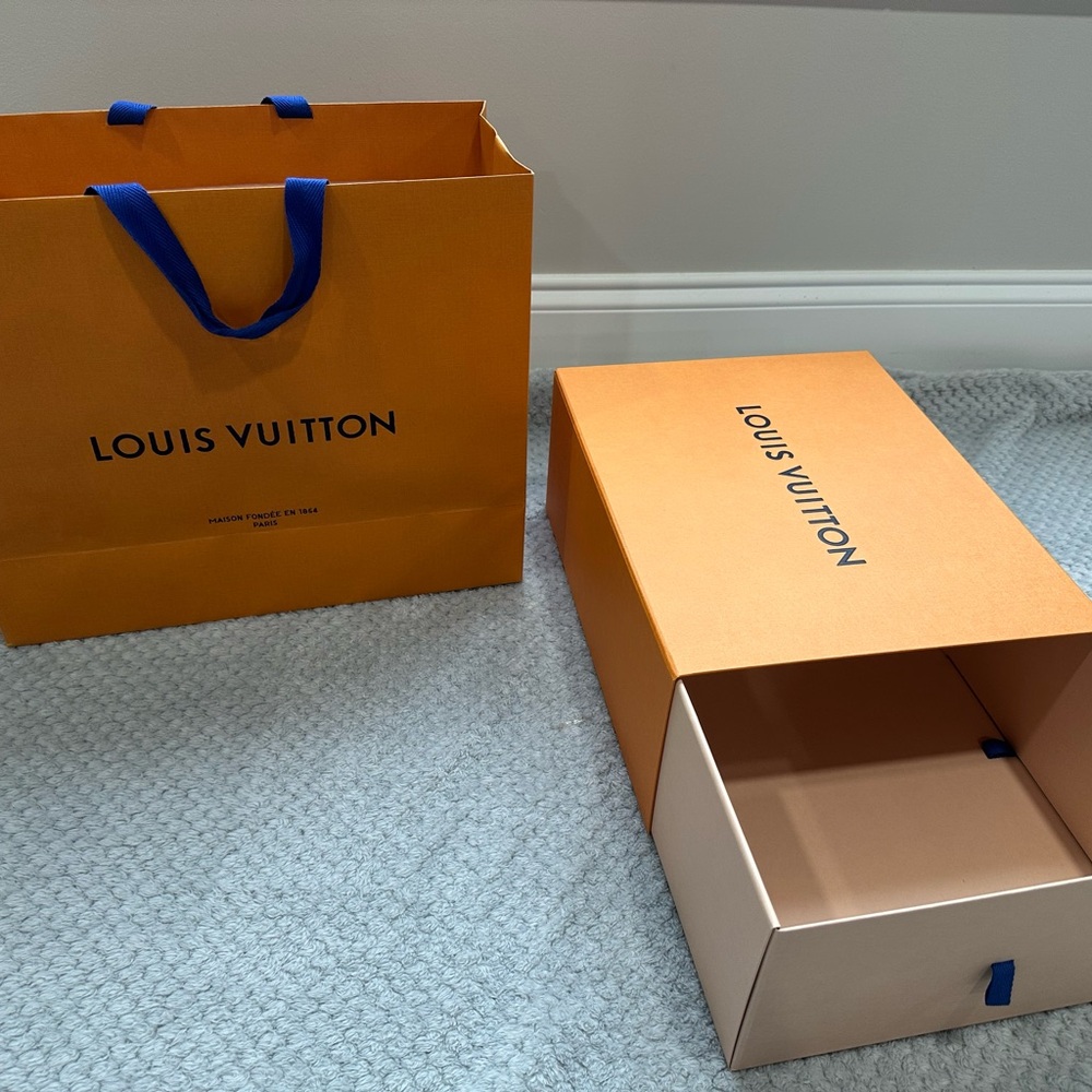 Louis Vuitton Orange Gift Box and Bag